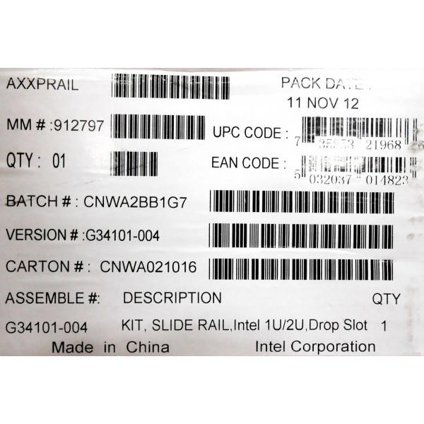 Intel AXXPRAIL 1U/2U Premium Rail Kit New Bulk Packaging