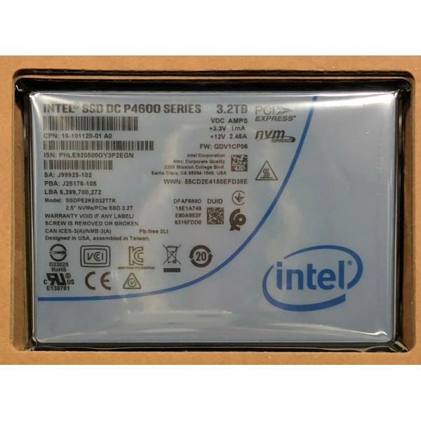 Intel SSDPE2KE032T7K1 SSD DC P4600 Series 3.2TB, 2.5in PCIe 3.1 x4, 3D1, TLC New Bulk Packaging
