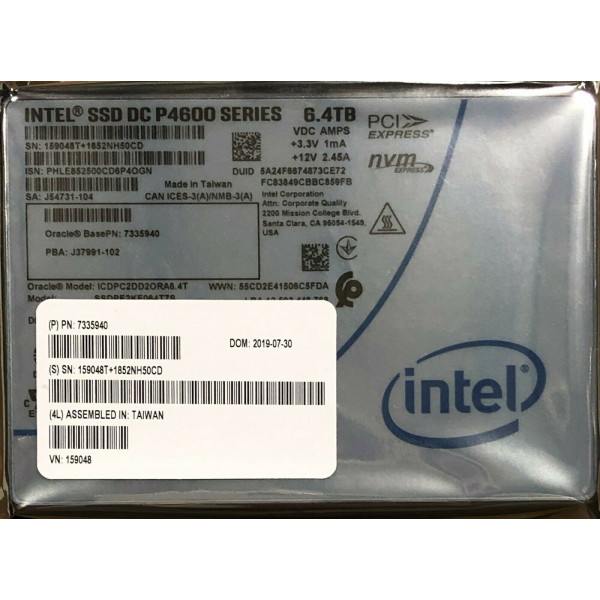 Intel SSDPE2KE064T7SR SSD DC P4600 Series 6.4TB, 2.5in PCIe 3.1 x4, 3D1, TLC New Bulk Packaging