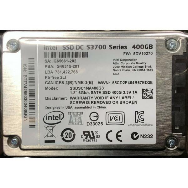 Intel SSDSC1NA400G301 SSD DC S3700 Series 400GB, 1.8in SATA 6Gb/s, 25nm, MLC New Bulk Packaging